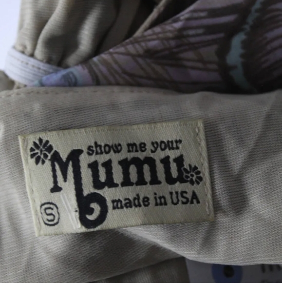 Show Me Your Mumu Peacock Feather Print Mini Dress, S, EUC - Picture 5 of 5